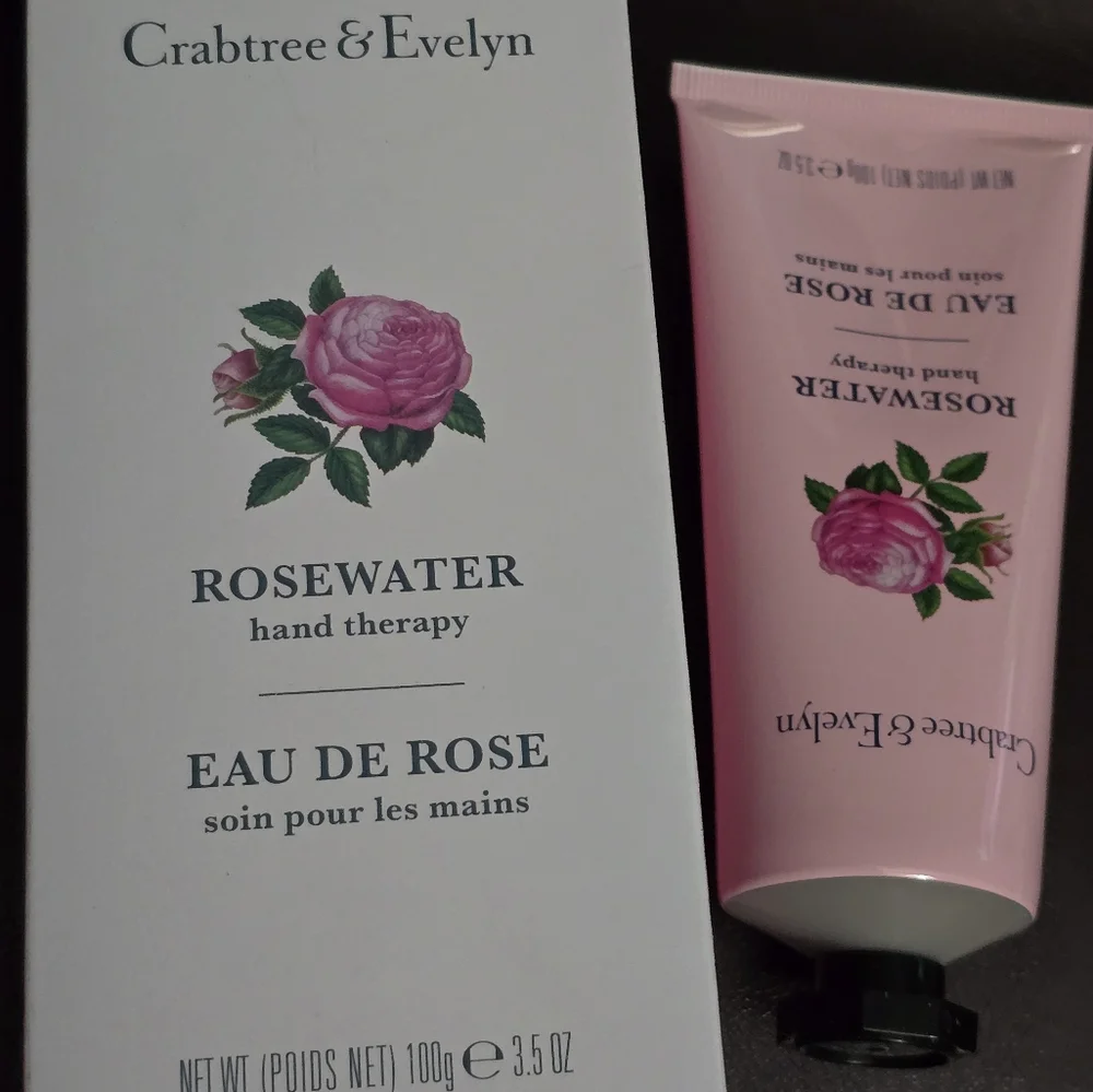 Crabtree & Evelyn ROSEWATER Hand Therapy 3.5 oz Moisturizing Hand Cream. - Picture 3 of 4